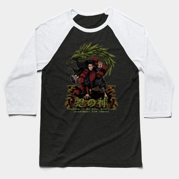 Hashirama Senju The First hokage Anime Tshirt Baseball T-Shirt by Arsyanendra